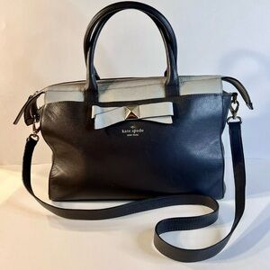 Kate Spade Black and Cream Leather Handbag